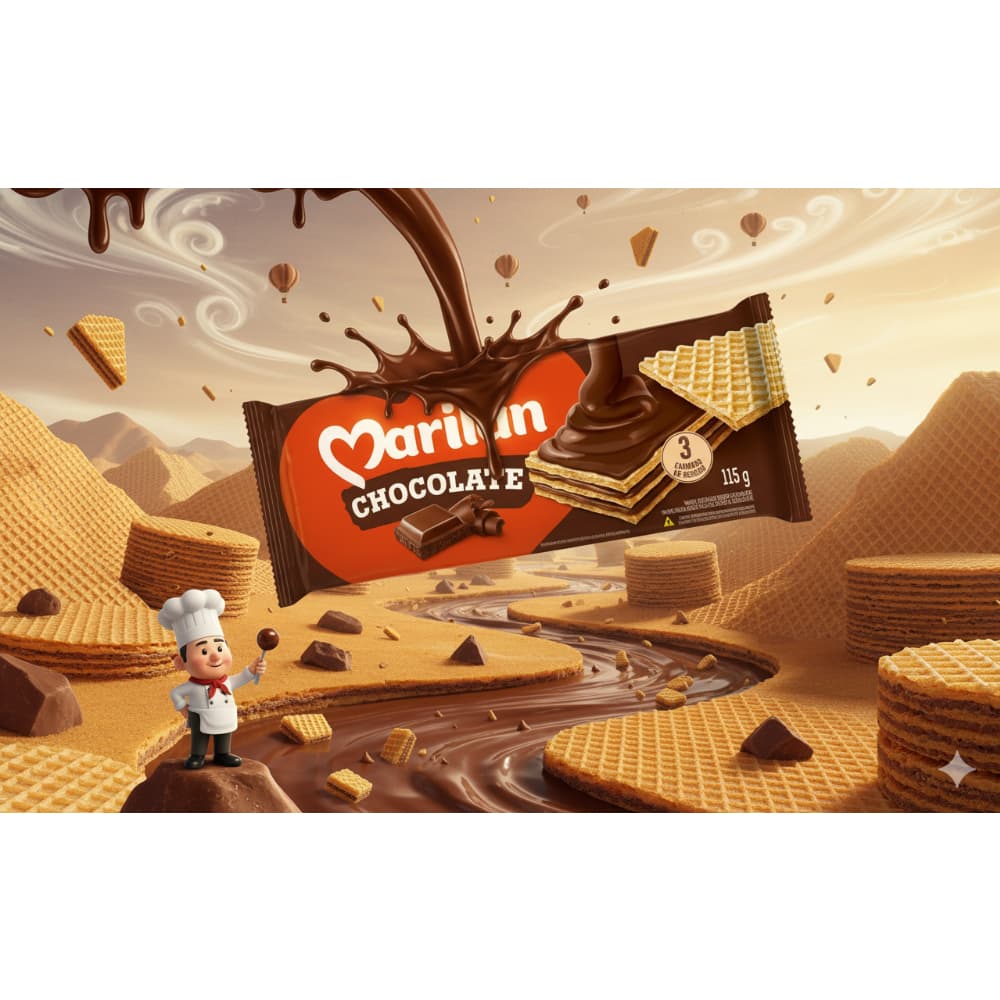 Sorbeto relleno con crema sabor a chocolate Marilan (115 g / 4.1 oz) - 4