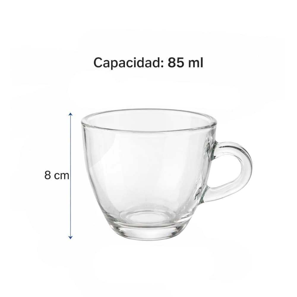 Juego de tazas cristal con asa Alessandro (6 U) - 2