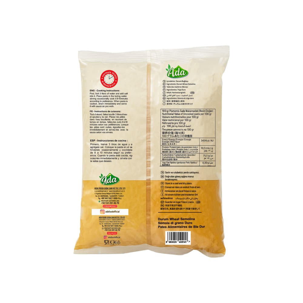 Pasta coditos Ada (500 g / 1.1 lb) - 2