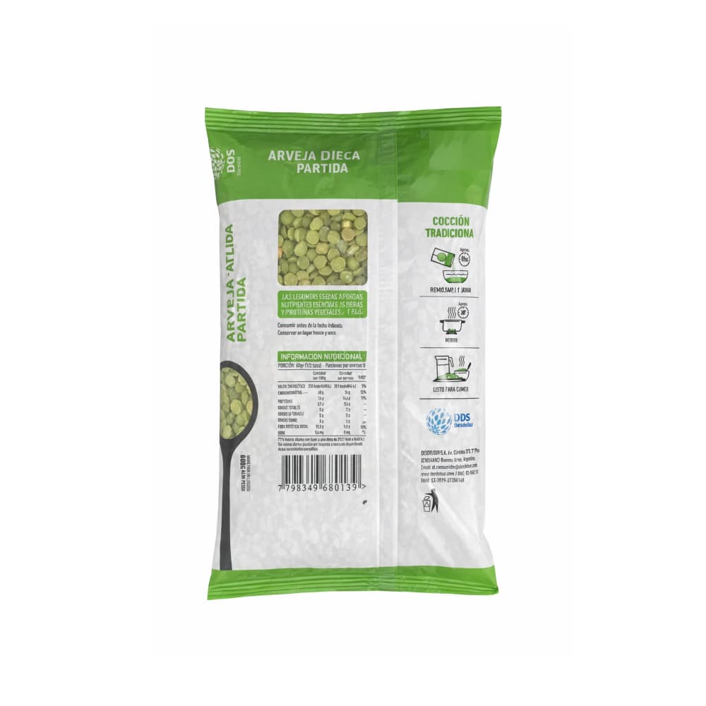 Chícharos verdes partidos DDS Desdelsur (500 g / 1.10 lb) - 2