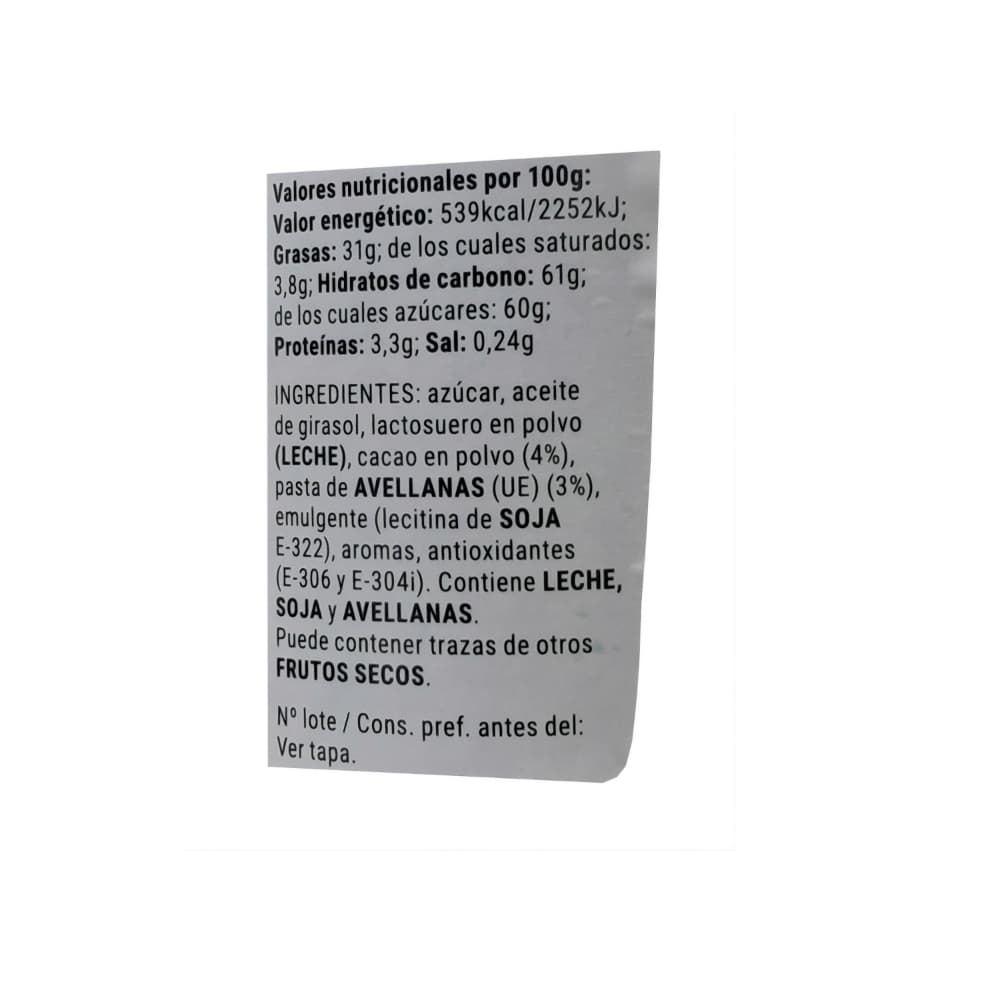 Crema de cacao con avellanas Vima (210 g / 7.41 oz) - 2