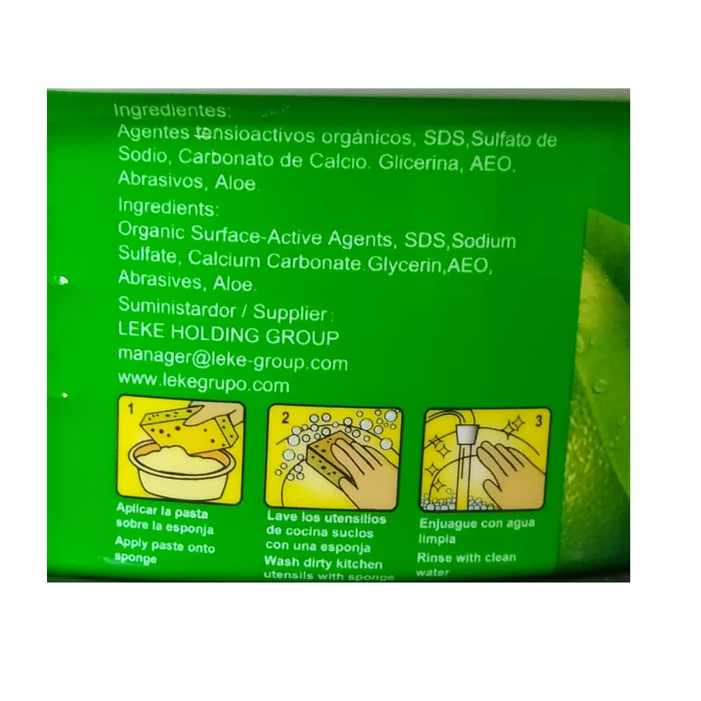 Lavavajillas en pasta antibacterial con limón y aloe vera (400 g / 14.1 oz) - 2