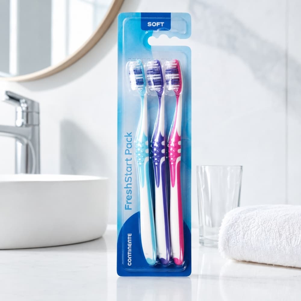 Cepillo de dientes de dureza media FreshStart (3 U) - 3