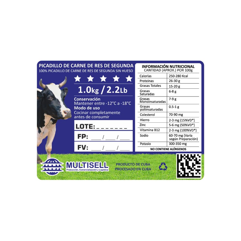 Picadillo de carne de res de segunda Multisell (1.0 kg / 2.2 lb) - 4
