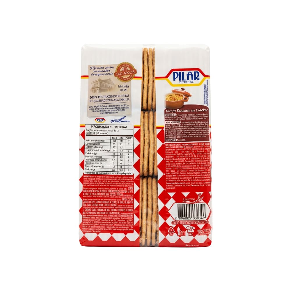 Galletas saladas cream cracker tradicional Pilar (350 g / 12.3 oz) - 2