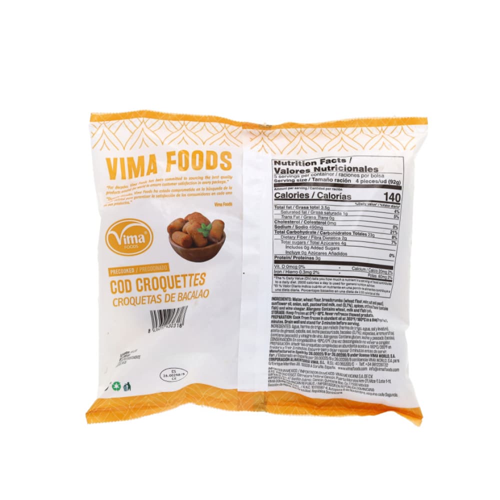 Croquetas de bacalao Vima Foods (500 g / 1.1 lb) - 5