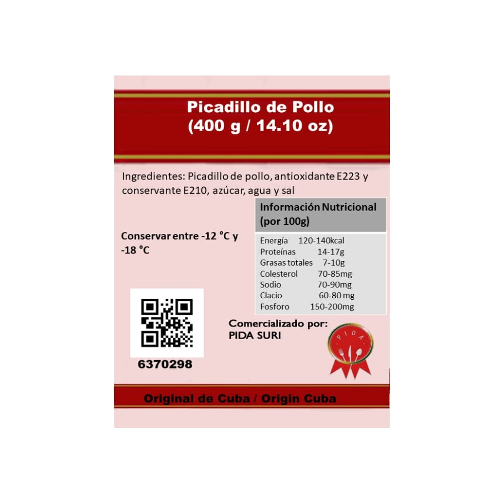 Picadillo de pollo Pida (400 g / 14.10 oz) - 2