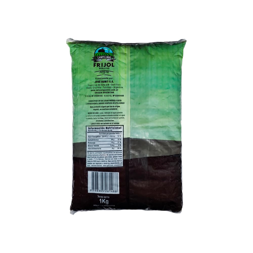 Frijoles negros Campo Lindo (1 kg / 2.2 lb) - 2