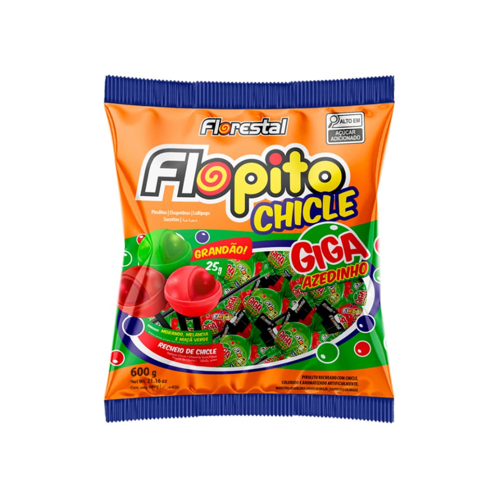 Chupa chupa con relleno de chicle Florestal (600 g / 1.32 lb)