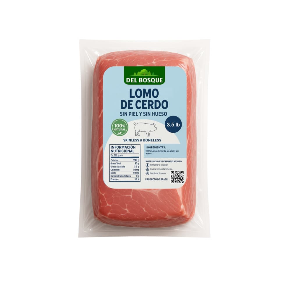 Lomo de cerdo sin piel y sin hueso Del Bosque (1.59 kg / 3.5 lb)