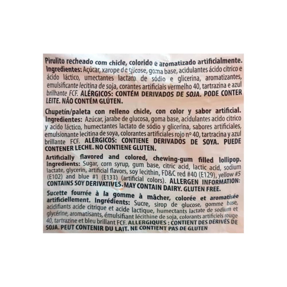 Chupa chupa con relleno de chicle Florestal (600 g / 1.32 lb) - 2