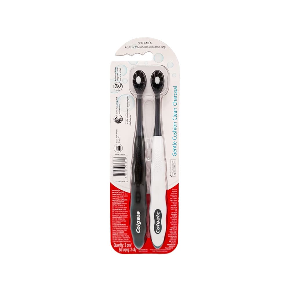 Cepillo de dientes con cerdas suaves Cushion Clean Colgate (2 U) - 2