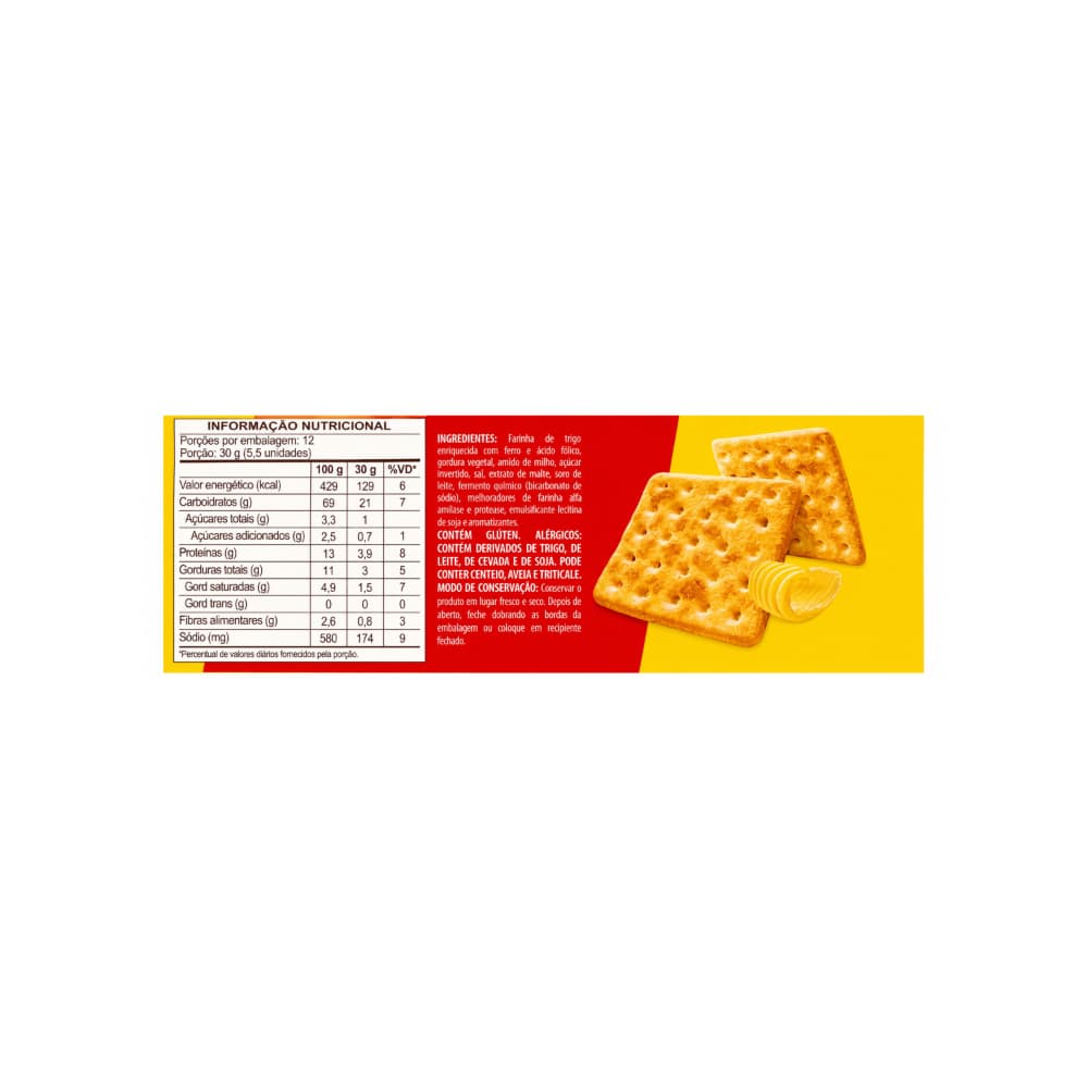 Galletas Cream Cracker sabor mantequilla Todeschini (360 g / 12 oz) - 3