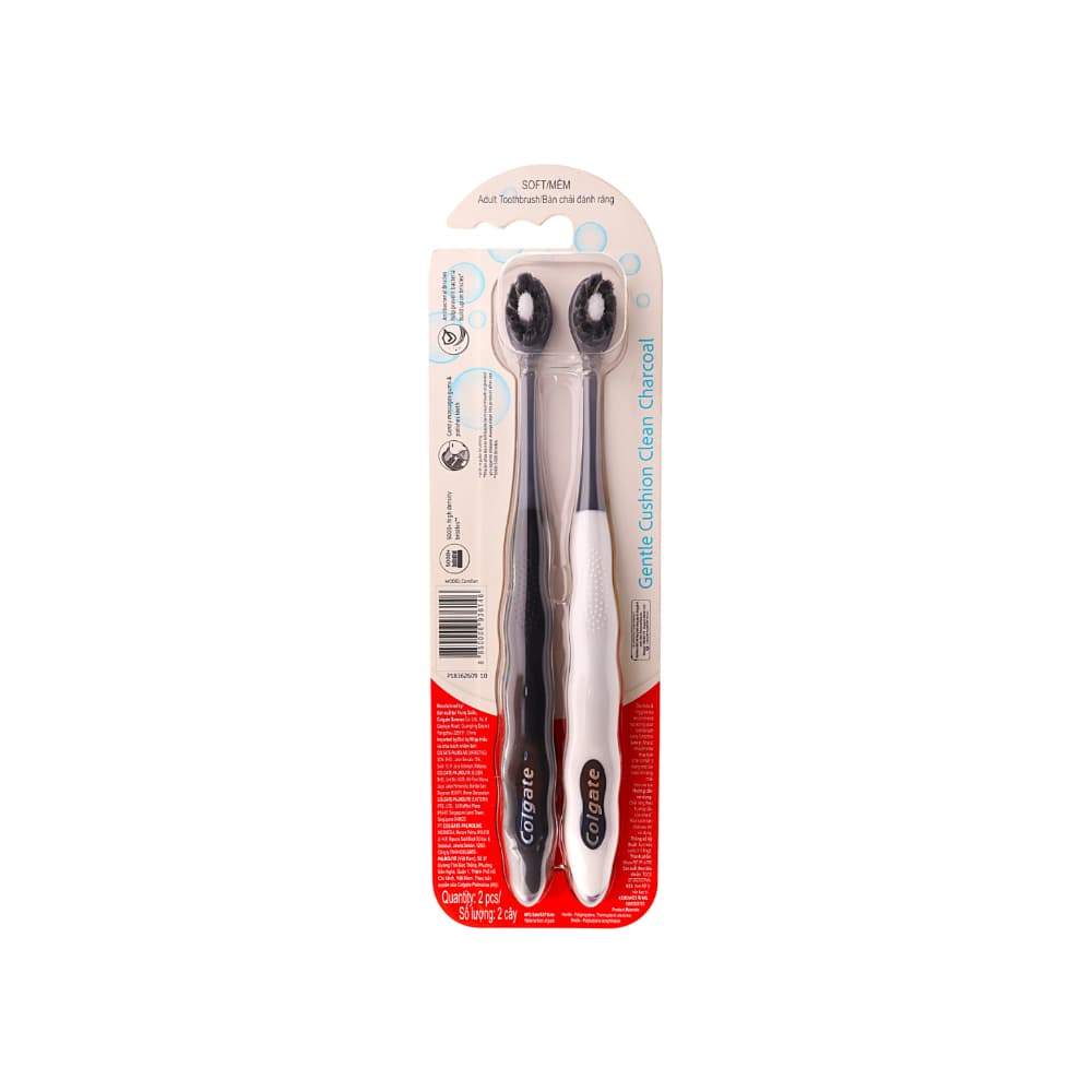Cepillo de dientes con cerdas suaves Cushion Clean Colgate (2 U) - 3